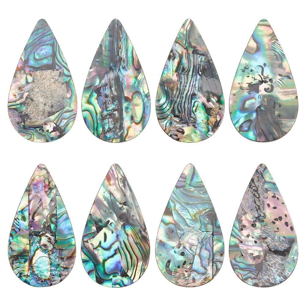 6036 8pcs Abalone Shell Cabochon Natural Paua Shell Cabochons Teardrop